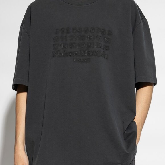 Maison Margiela - Relaxed Signature Iconic Logo Embroidered Distressed T FW24 - Picture 14 of 16